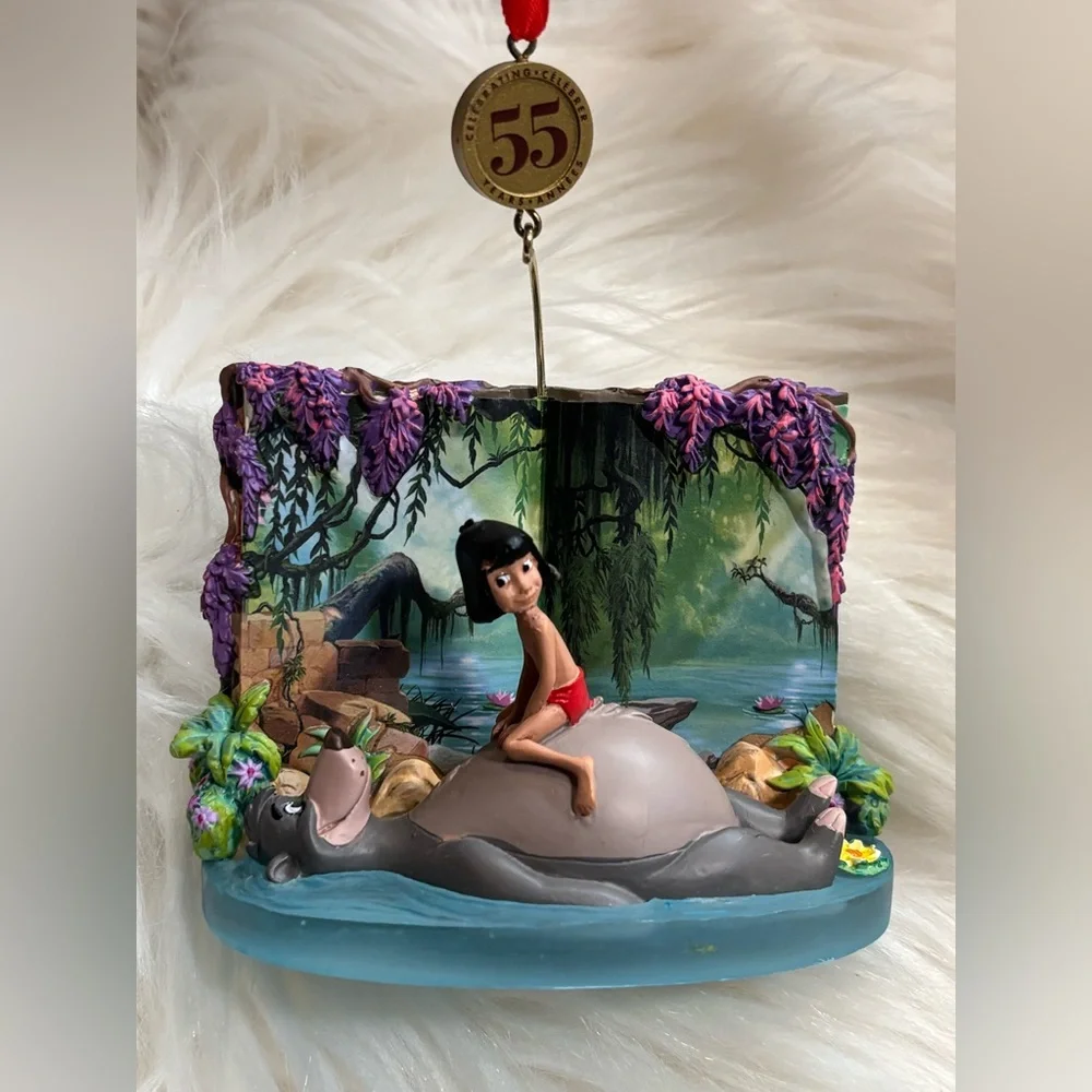 Disney Jungle Book Mowgli and Baloo Christmas Ornament - 55th NWT